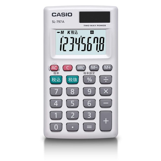 Casio Personal Calculator, Tax Calculator, 8 Digit