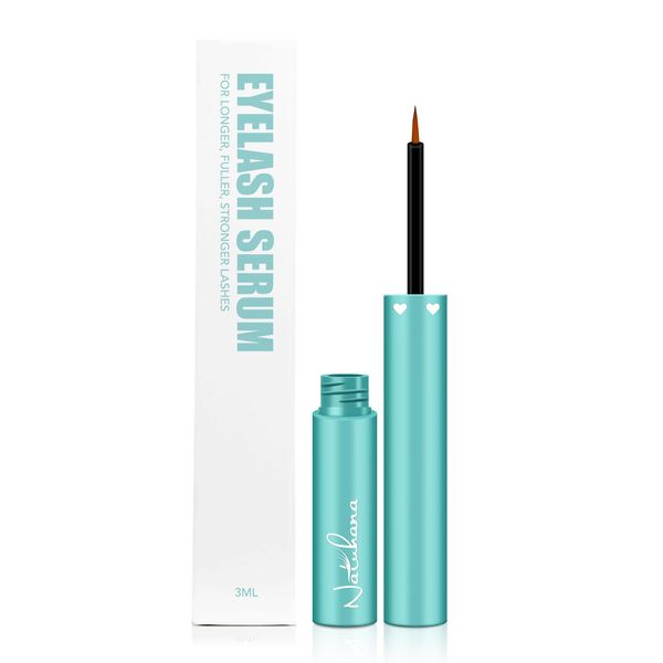 NATUHANA Eyelash Serum for Longer,Fuller,Stronger Lashes,Eyelash Essence for Lash Growth,Black Curling Eyelash Growth Liquid,Lash Enhance Serum,Eyelash Nourishing Liquid-3ML