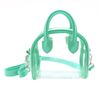 CONC CO449 Boston Shaped Clear Sewn Pouch, Green