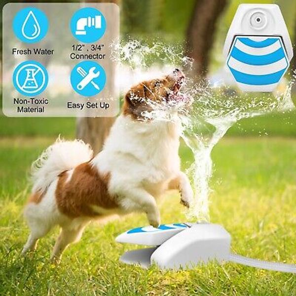 Dog Water Fountain Pet Sprinkler Paw Drinking Step-on Toy Fresh Water 2 Modes