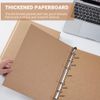 Dzmuero A5 Kraft Folder A5 Ring Binder 6 Rings, 2 Pcs, Brown