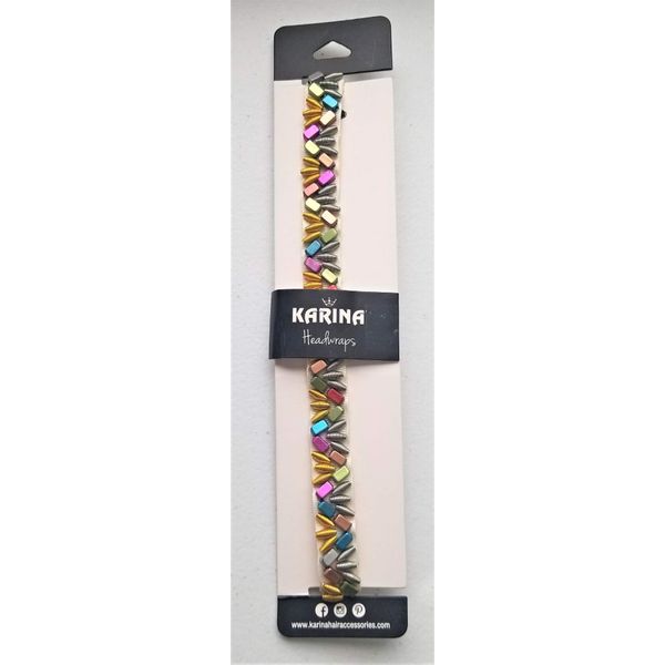 Karina French Couture Headband Headwrap (Bead-Multicolor)