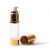 Frosted & Gold Chrome 15ml with Cap - Airless Serum Bottles x 10