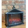 Eternal Fire LED Black and Silver Rectangular Battery Lantern Light