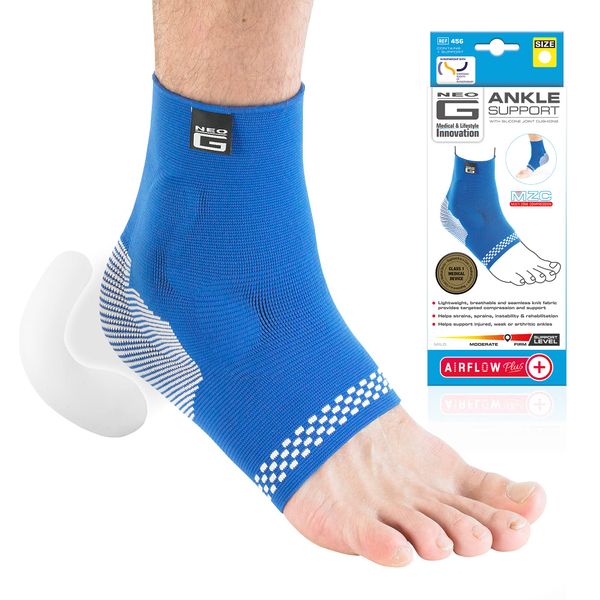 Neo G Ankle Support for Sprained Ankle, Achilles Tendonitis Support, Injured or Weak ankles, Arthritis - Ankle Brace Foot Support for Ligament Damage. Multi Zone Compression - Airflow Plus - M