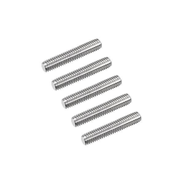 uxcell Full Thread Rod 304 Stainless Steel Right Thread Rod Bar Stud M6 x 30mm 1mm Thread Pitch 15pcs