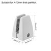 iMount SEM01 2pcs Slim Surface-mount Brackets for Desk Privacy Screens/Under-desk Modesty Panels - Silver