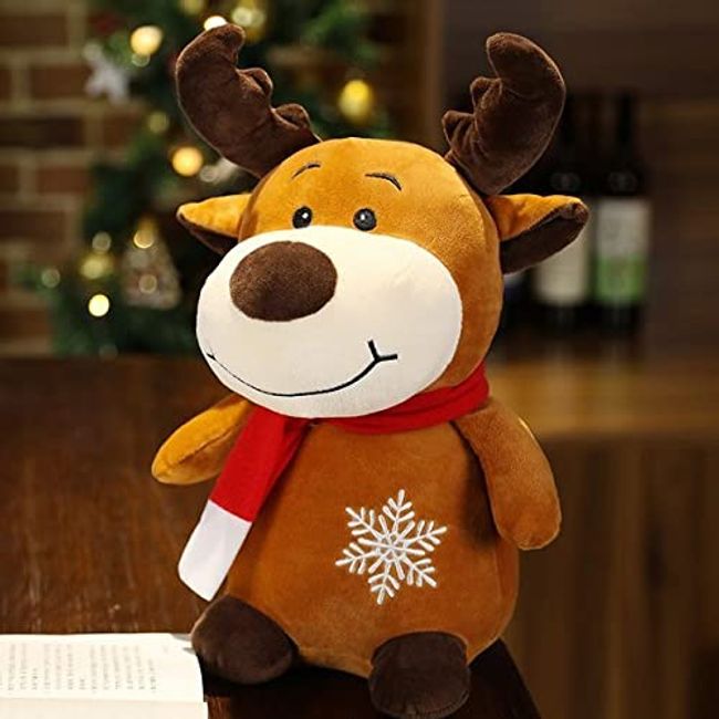 Christmas Santa's Plush Santa Claus Doll Store Decoration Reindeer Christmas Snowman Christmas Gift 23cm (Reindeer)