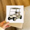 'Golf Buggy' Blank Greeting Card (GC00007320)