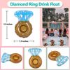 Diamond Ring Drink Float 20 Pack Inflatable Ring Drink Holders Bachelorette Pool Drink Floats