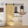 79'' Track Sliding Barn Door Hardware Kit Modern Closet & Adjustable Floor Guide