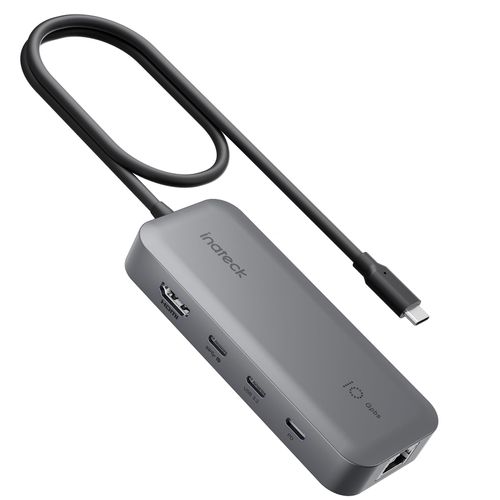 Inateck HDMI Docking Station 4K 60Hz, USB C Video+Data, 100W PD,10 in 1 USB 3.2 Type C Hub, 2 USB 3.0 A, RJ45 Ethernet, 1.6ft Cable, for Windows 7/10/11, Linux, MacOS 10.2, HB2030