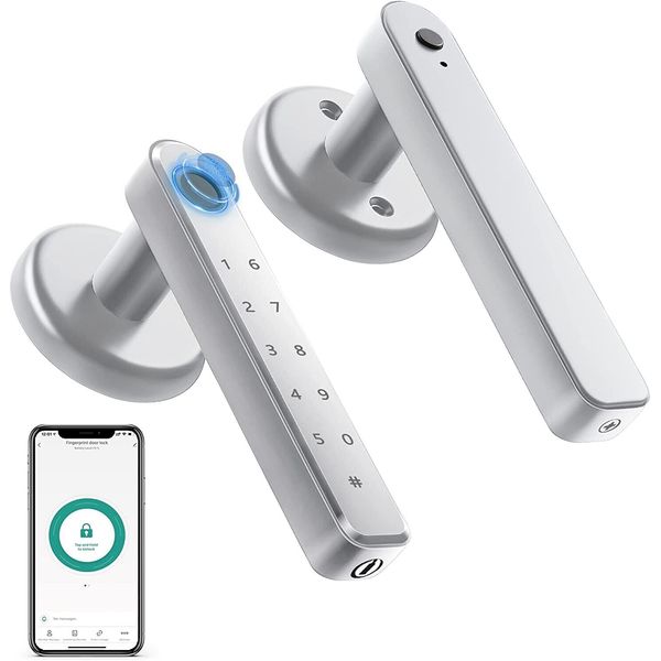 Fingerprint Door Lock Smart Door Lock with App Code Key Door Lock with Handle