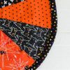 Quilted Halloween Table Topper, Round Handmade Patchwork Centerpiece, Fall Decor