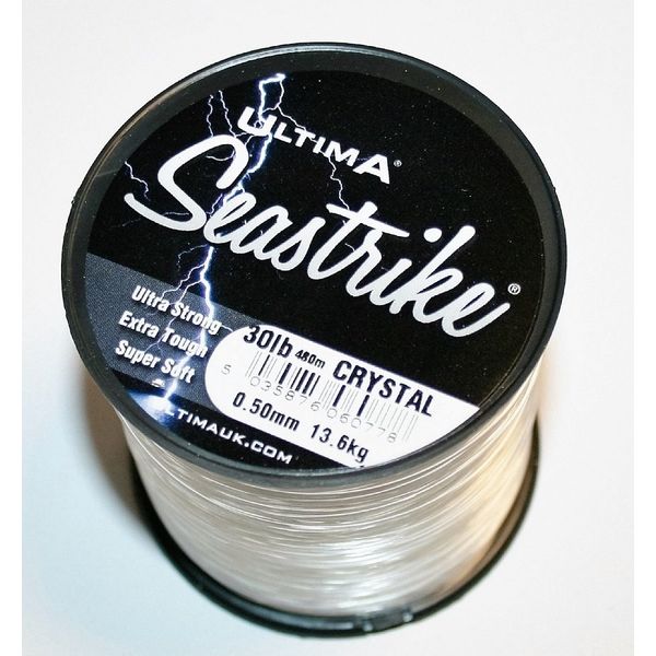 Ultima Seastrike 4oz Spool Strong Crystal Clear Sea Fishing Line - Crystal, 0.50mm - 30.0lb/13.6kg