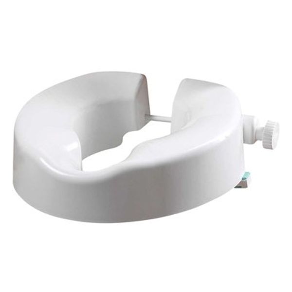 Helping Hand Unifix 4 Inch (10Cm) Raised Toilet Seat White. Mobility Aid, Easy To Fit