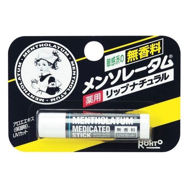 [Quasi-drug]《Rohto Pharmaceutical》 Mentholatum Medicated Lip Natural 4.5g