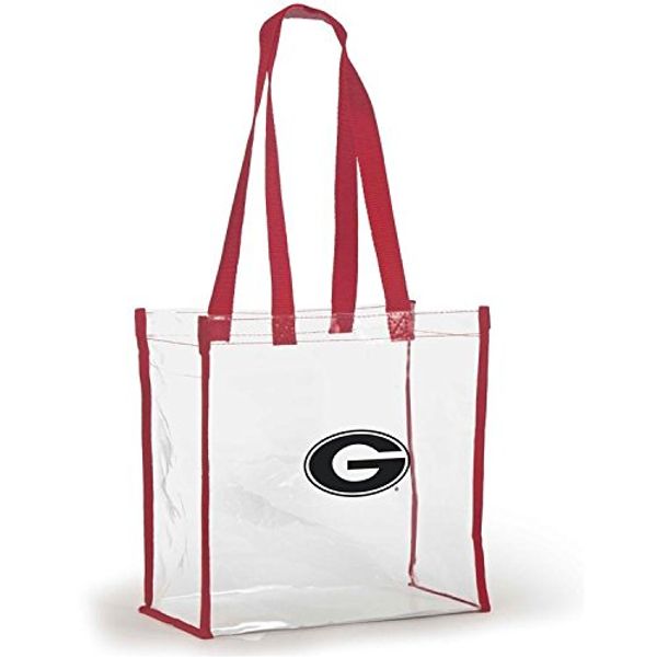 Desden Open Top Stadium Tote, Clear with Long Handles for Georgia Bulldogs Fans.