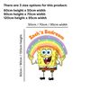 Spongebob Wall Sticker - Rainbow Personalised Name Decal Wall Art (60cm Height x 50cm Width)