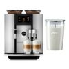 Jura GIGA 6 Automatic Coffee Maker (Aluminum) and Glass Milk Container