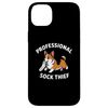 Corgi Sock Thief Humor Dog Lover Case for iPhone 14 Plus