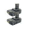 RYOBI P161 (P190 2 pack ) 18 volt ONE+ 2.0Ah Compact Lithium-Ion Battery