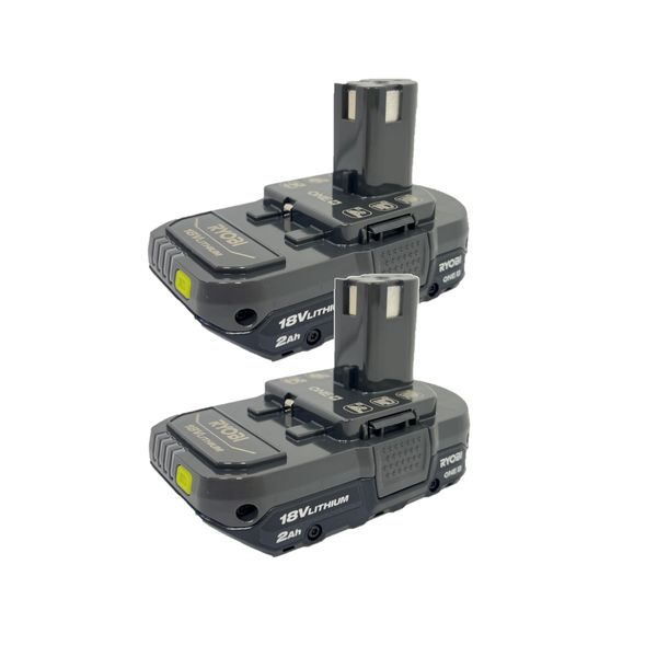RYOBI P161 (P190 2 pack ) 18 volt ONE+ 2.0Ah Compact Lithium-Ion Battery
