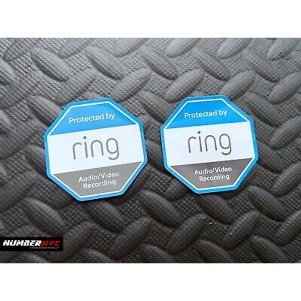 2x Ring Doorbell Sticker Decal OEM Video Security Camera Door Window Sticker 2.5