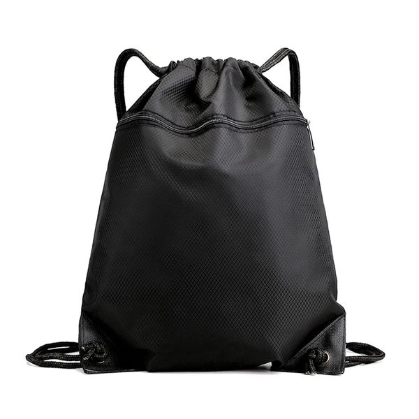 LIKENNY Gymsack, Backpack, Knapsack, Pool Bag, Waterproof, Lightweight, Foldable, Multifunctional, Shoe Storage Bag, Eco Friendly, Exercise, Travel, Outdoor, Sports Bag, Black