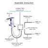 Gangang Touchless Bathroom Sink Faucet Motion Sensor Hands Free Automatic Commercial Vanity Water Faucets with Temperature Control Hot & Cold Mixing Valve Chrome