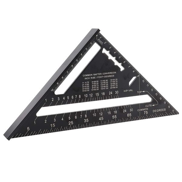 Aluminum Alloy Triangle Angle Protractor 7 Inch Layout Tool Layout Measuremen...