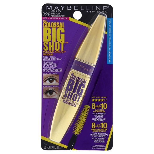 Maybelline New York Super Black Volume" Express The Giant Waterproof Mascara, 0.32 Floz