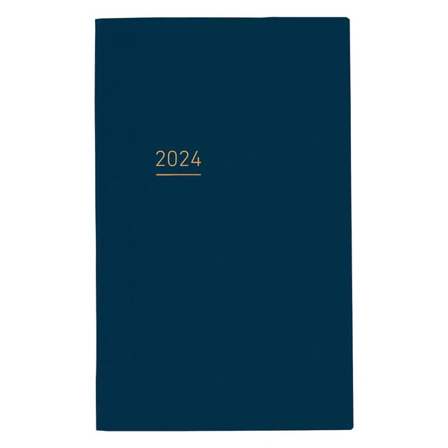 Kokuyo JLM1DB-24 Lite Mini Notebook, 2024 B6 Slim, Monthly & Weekly, Navy, Begins December 2023