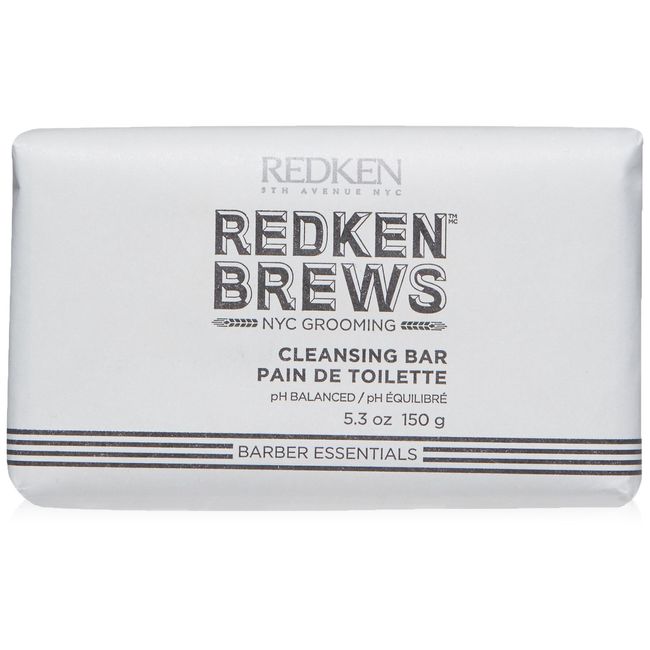 Redken Brews Cleanse Bar For Men, Soap For Face and Body, 5 Oz