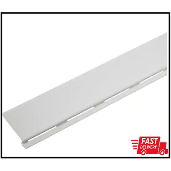 4 ft x 6 in Gutter Guard, Solid White Vinyl, Fits 4"-5"-6" Gutters, Snap/Lock-In