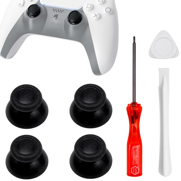 Thumb Grips Black Thumbsticks for ps5 Controller, Joystick Cap Replacement Analog Stick Thumb Sticks for ps5 Controller