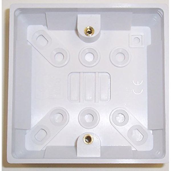 Single Surface Socket Back Box Pattress 25mm White