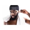 2PCS Silky Wave Caps for Men Waves, Good Compression Caps Over Durags for 360 540 720 Waves, Large Size Caps Suitable for Big Skull & Adults Braids, Ideal Gifts for Christmas (Black)