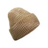 COOZO Chunky Knitted Patch Beanie - Espresso Haze - One Size