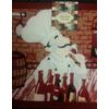 PRINTED NYLON RUG (nonskid latex back) (18" x 28"), FAT CHEF, D Shape