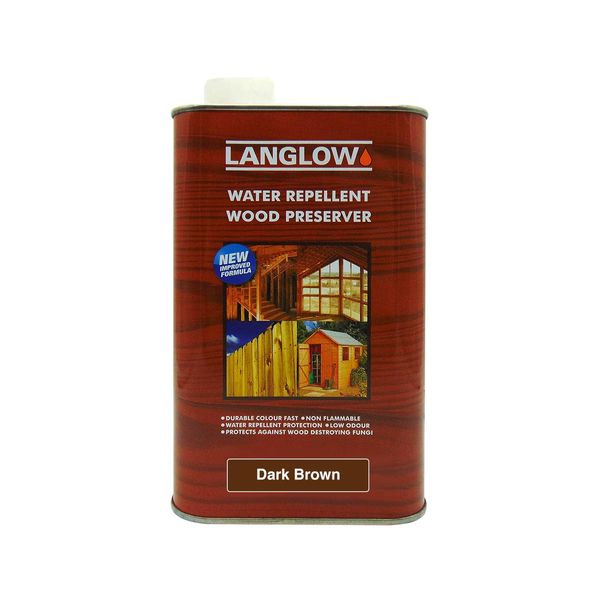 Palace Langlow Wood Preserver 1L, Dark Brown