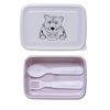 Bloomingville Lunch Box with Cutlery Purple/White