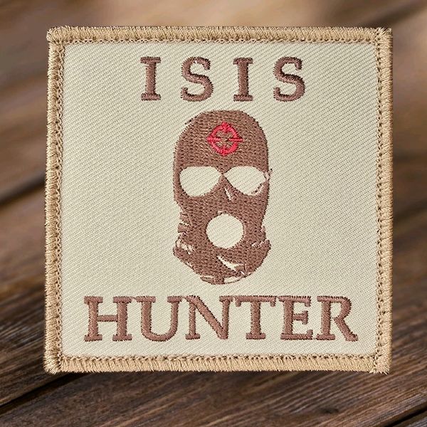 ISIS HUNTER TERRORIST DESERT MILITARY ARMY COMBAT TACTICAL HOOK MORALE PATCH