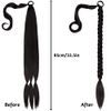 Braids Synthetic Hair, Texture Hair Extensions, Dark Brown Long Ponytail Braids, Pre-stretched Braiding Hair Extensions for Crochet Twist Braiding Hair