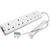 CED 4-Way Extension Lead 13amp 5m Neon White CEDTS4513M
