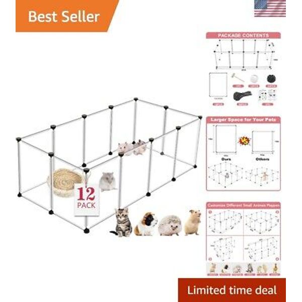 Spacious 48" x 24" Small Animal Play Pen with Easy Assembly & Cleaning