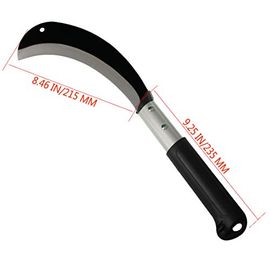 Sickle Knife, Brush Clearing Sickle Machete With Carbon Steel