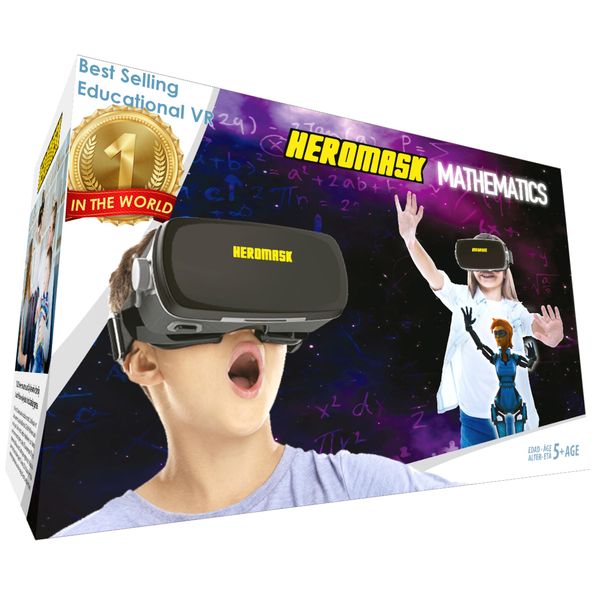 VR Headset + Math Games [Multiplication Subtraction etc] Virtual Games: Gift for Boys & Girls. Cool Educational Toys for Kids 5 6 7 8… Years Old. Virtual Reality Learning Resources Grade 1 2 3 4…8