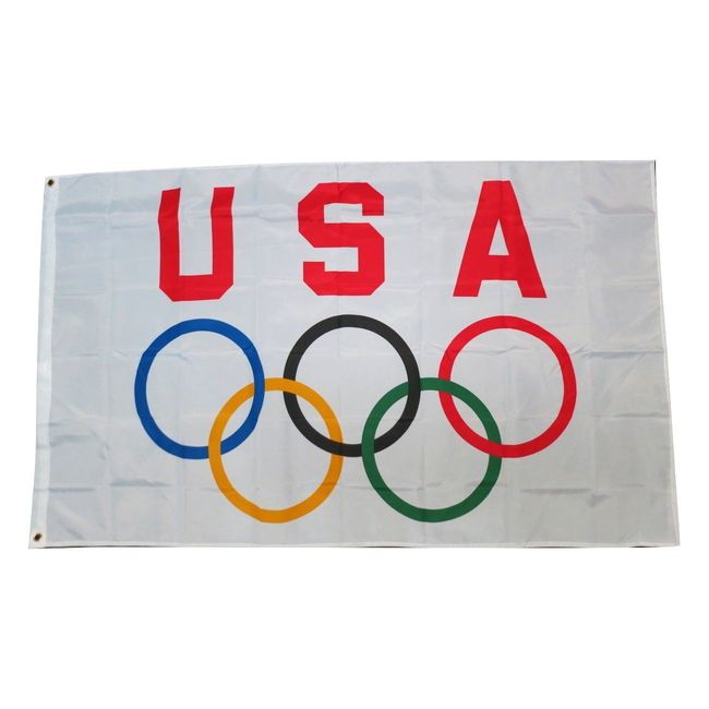 TrendyLuz Flags USA Olympic Games 3x5 Feet Flag Olympics Rings International Banner Flag