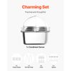 VEVOR Countertop Food Serving Display Container 5 Pan Condiment Dispenser